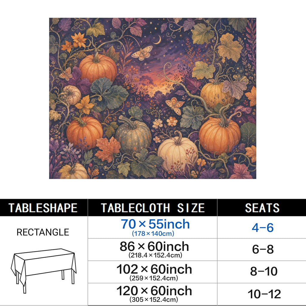 Dusk 178cm x 140cm Rectangular Tablecloth 70x55inch (QUE)