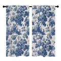 Blue Rabbit Botanical Pattern 52 x 84 in Window Curtain Set