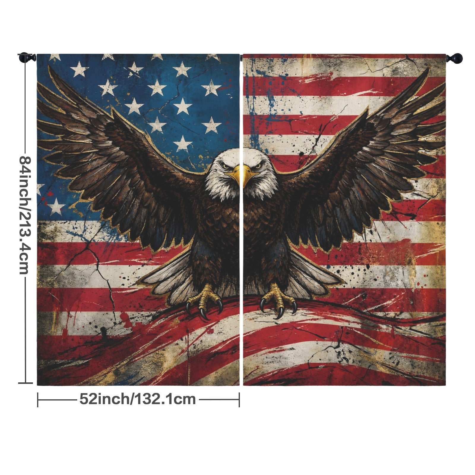 Soaring Eagle Civic Future 52 x 84 in Window Curtain Set