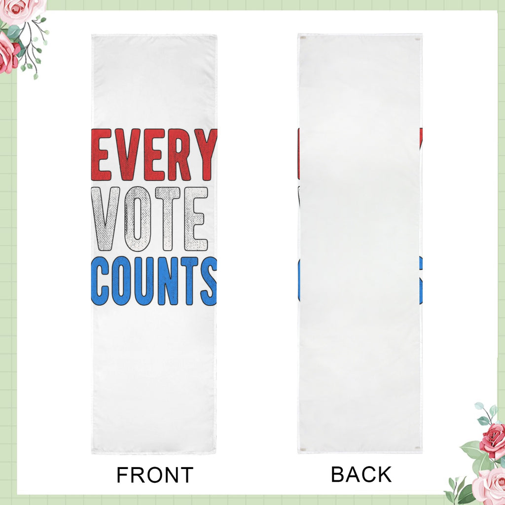 Every Vote Counts 12 x 40 in Polyester Peach Skin Tapestry