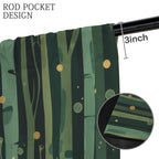 Bamboo Forest Pattern 52 x 84 in Window Curtain Set