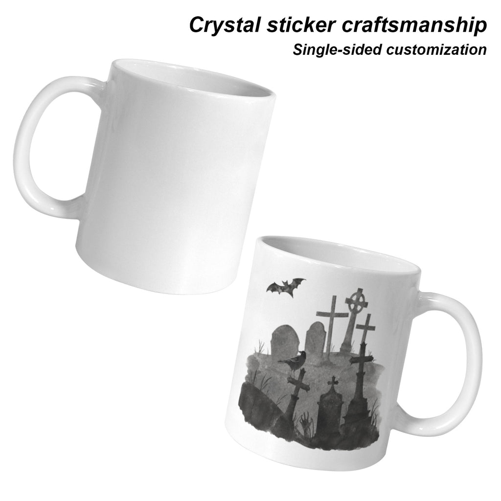 Bats in Moonlight 11 oz White Ceramic Mug