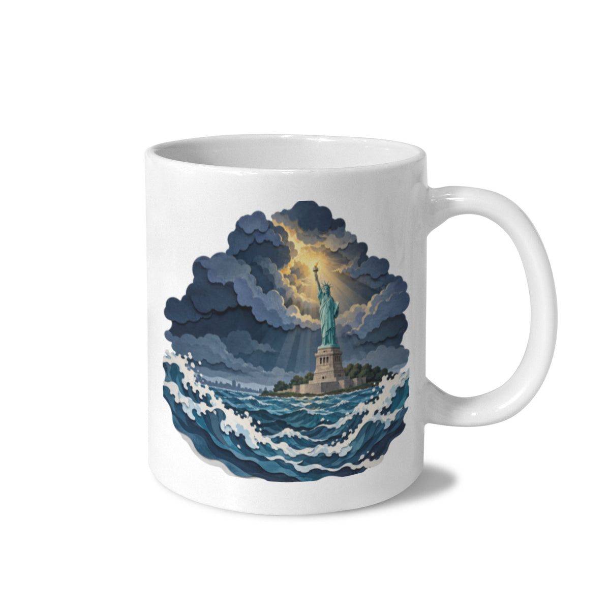 Statue Storm Bay 11 oz White Ceramic Mug