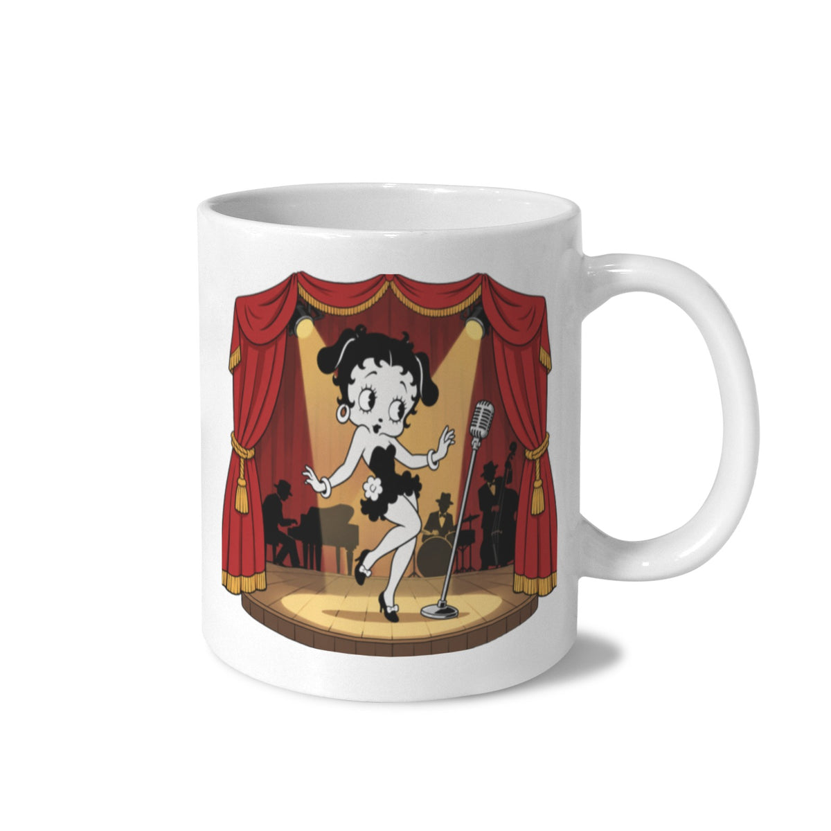 Betty Boop Jazz Stage 11 oz White Ceramic Mug