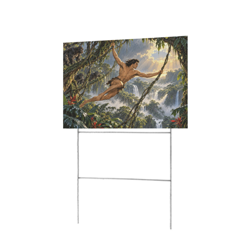 Jungle Vines Tarzan 12 x 9 in House Sign