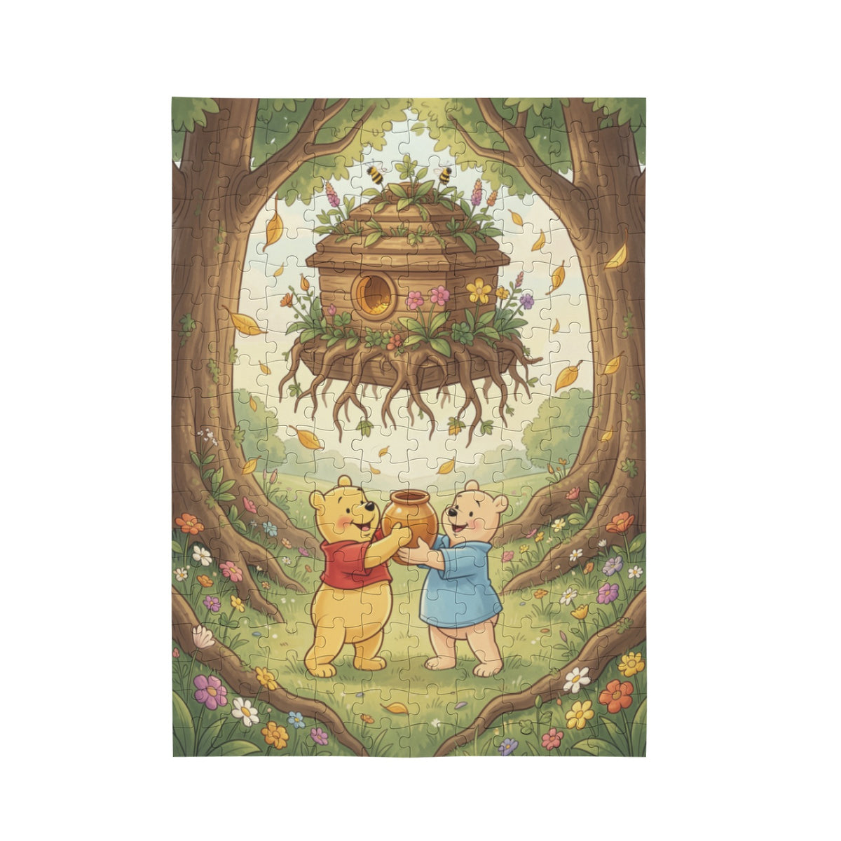 Pooh garden 10 x 13.94 in 200-Piece Wooden Jigsaw Puzzle (QUE)