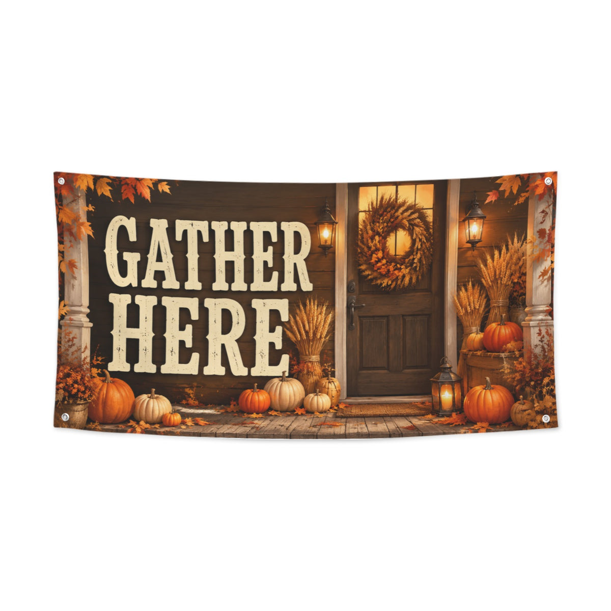 Gather Here 47 x 24 in Festival Banner