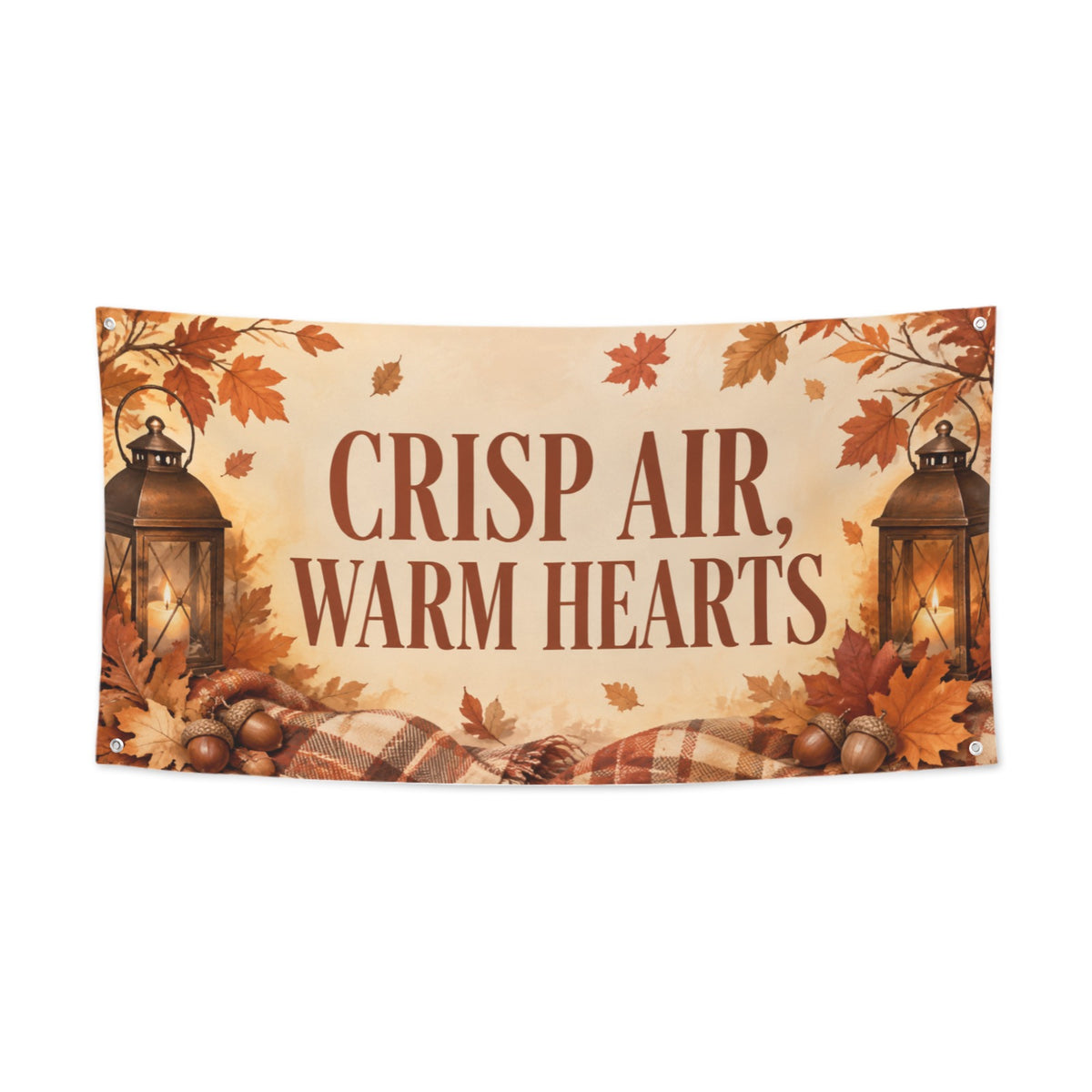 Crisp Air Hearts 47 x 24 in Festival Banner