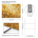Golden Ginkgo Fan Leaves 12 x 9 in House Sign