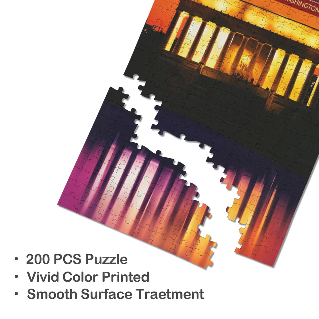 Lincoln Memorial 10 x 13.94 in 200-Piece Wooden Jigsaw Puzzle (QUE)