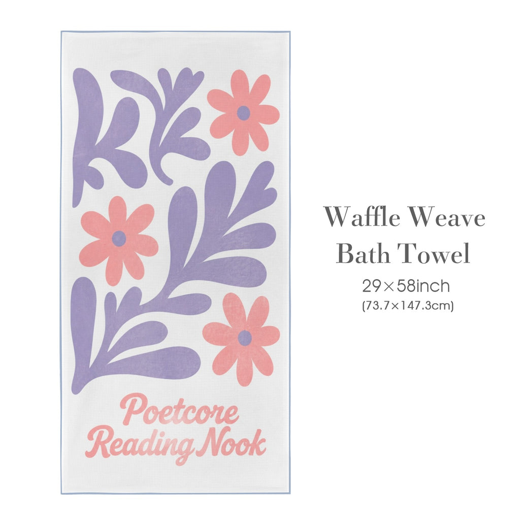 Poetcore Reading Nook 29"x58" (QUE) Waffle Weave Bath Towel
