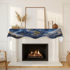 Clouded Blue Planet 200cm x 43.1cm Fireplace Cloth (QUE)