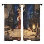 Uncle Sam the Lantern Cartographer 52 x 84 in Window Curtain Set