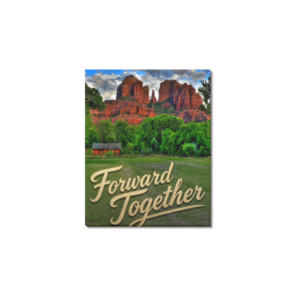 Forward Together Red Rock Valley Frame Canvas Print 8"x10"