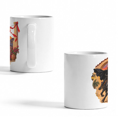 1920 Zorro Adobe Ribbon Cut 11 oz White Ceramic Mug