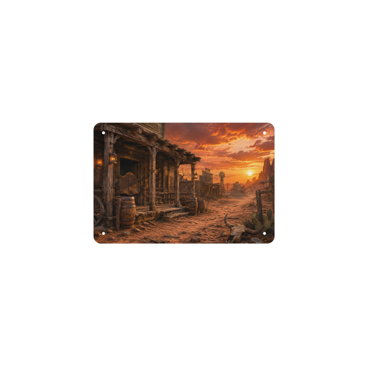 Ghost Town Saloon 12 x 8 in Metal Tin Sign