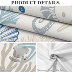 Blue White Floral 178cm x 140cm Rectangular Tablecloth 70x55inch (QUE)