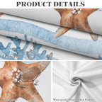 Blue Floral Summer 178cm x 140cm Rectangular Tablecloth 70x55inch (QUE)