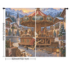 Pinocchio Repairs an Alpine Carousel 52 x 84 in Window Curtain Set