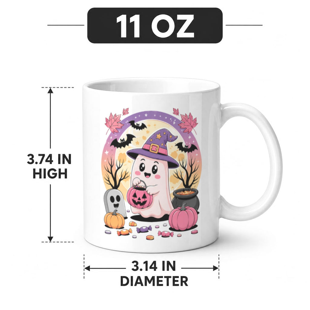 Witch's Cauldron Garden 11 oz White Ceramic Mug
