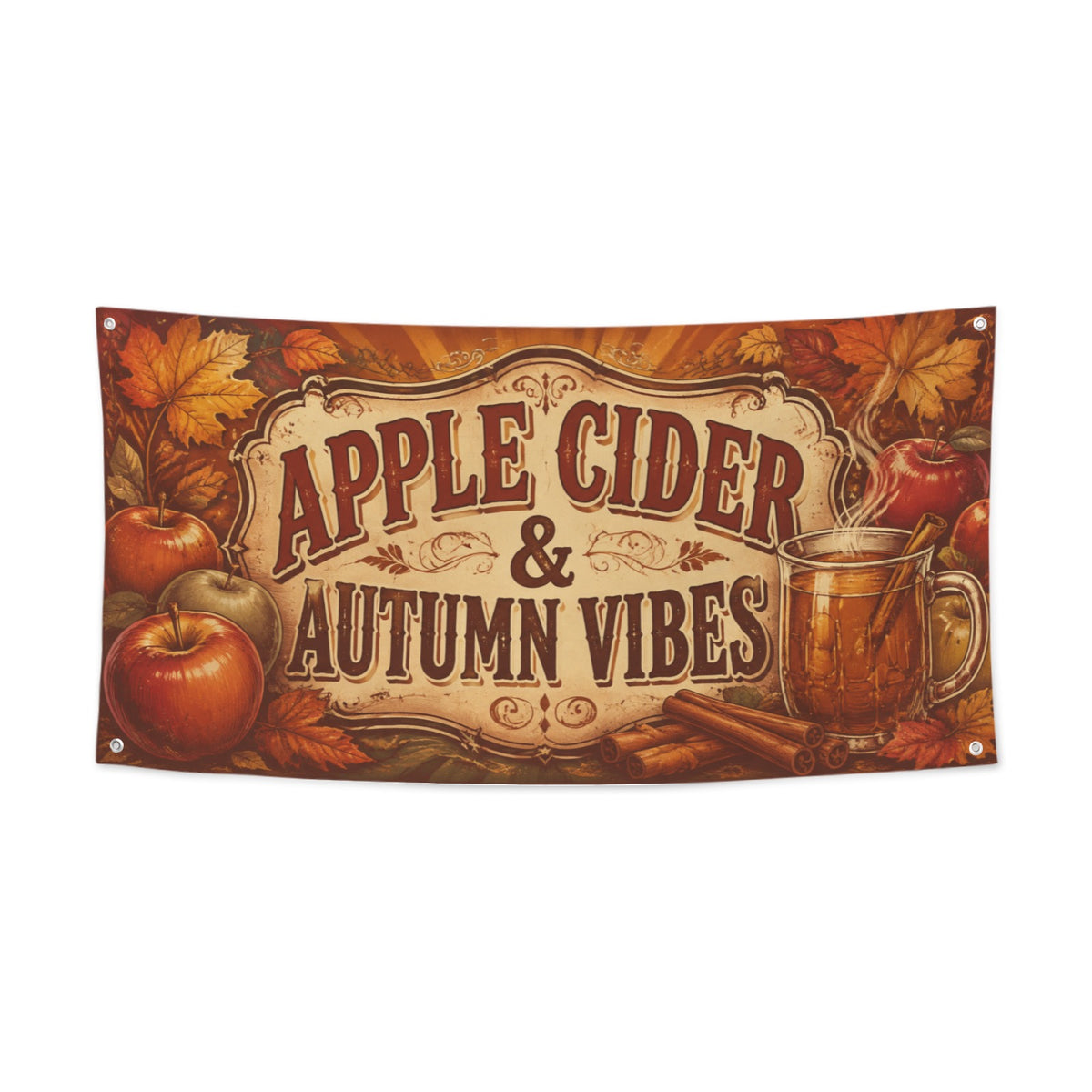 Cider and Autumn 47 x 24 in Festival Banner