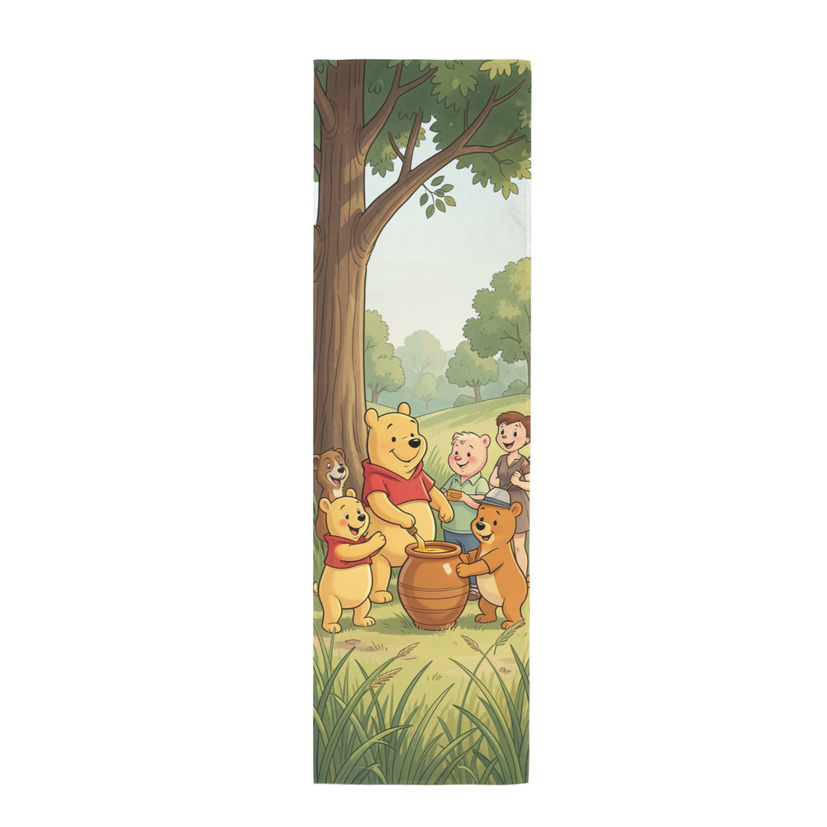 Honey-Tree Picnic 12 x 40 in Polyester Peach Skin Tapestry