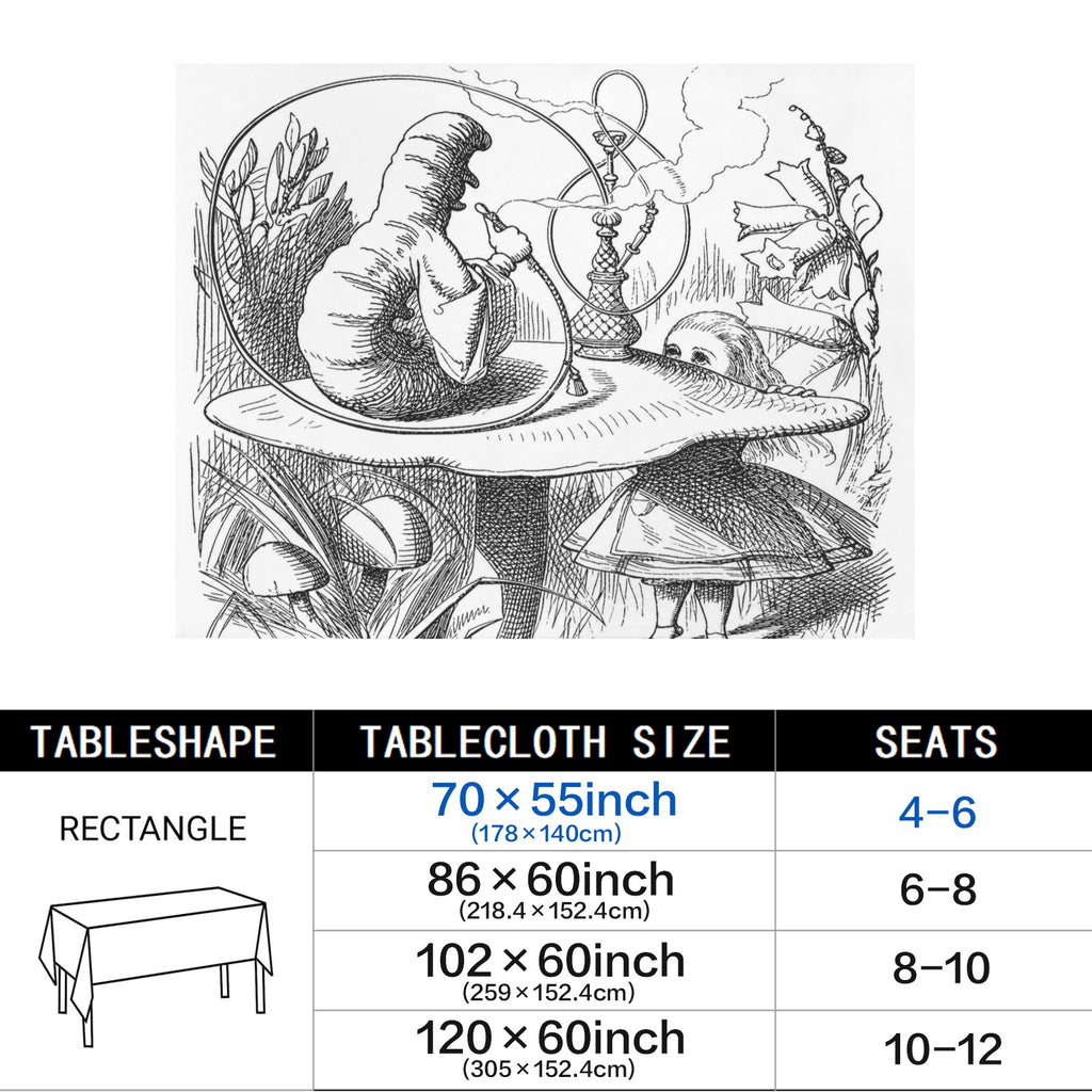Tea Party 178cm x 140cm Rectangular Tablecloth 70x55inch (QUE)