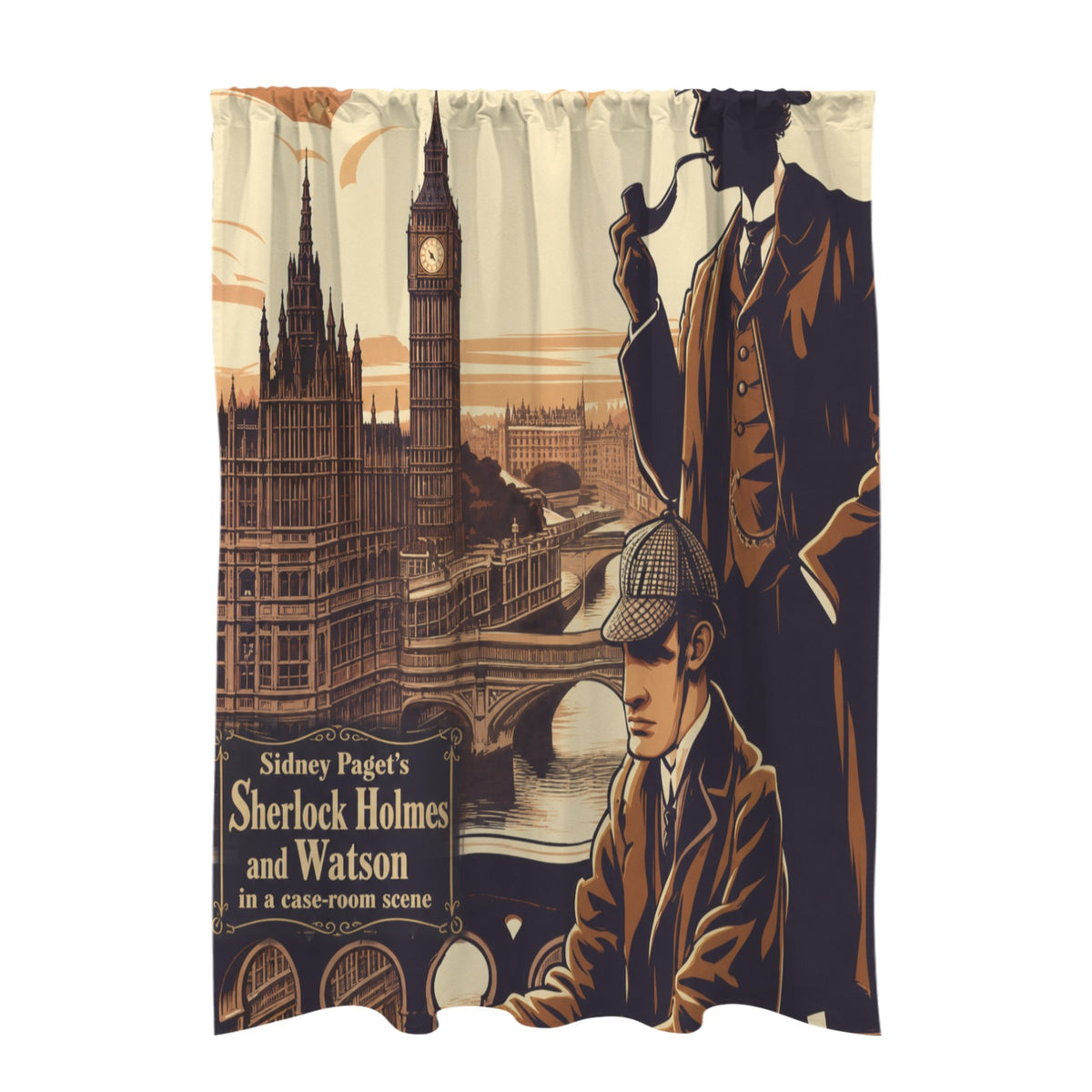 Sherlock and Watson 51 x 72 in Door Curtain (QUE)