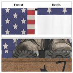 Freedom Wordmark Flag 52 x 84 in Window Curtain Set