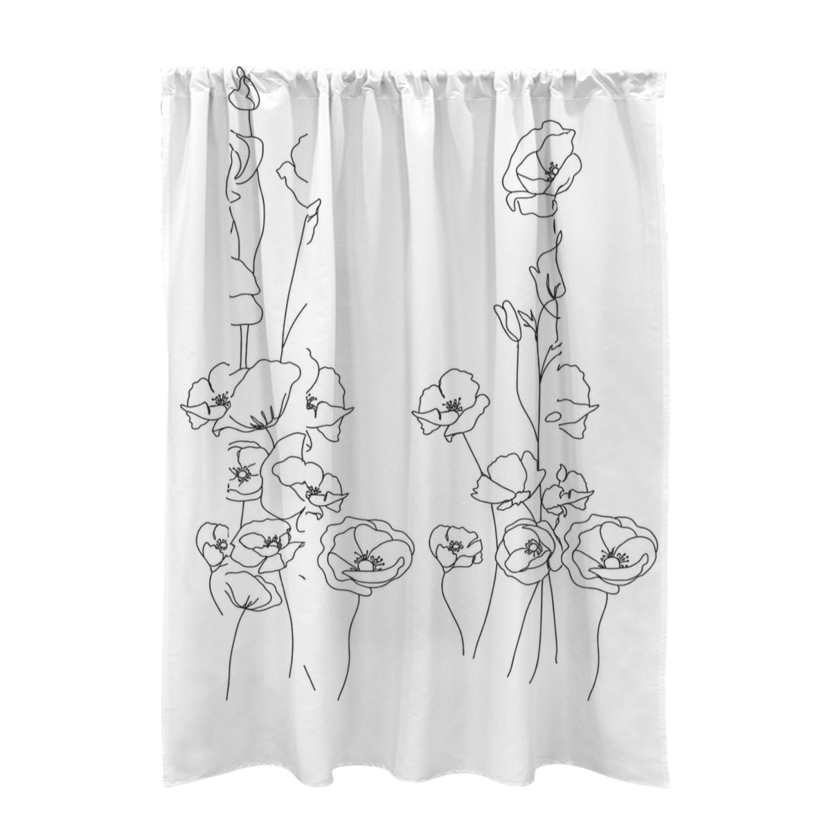 Laced Up Botanical Lace 51 x 72 in Door Curtain (QUE)