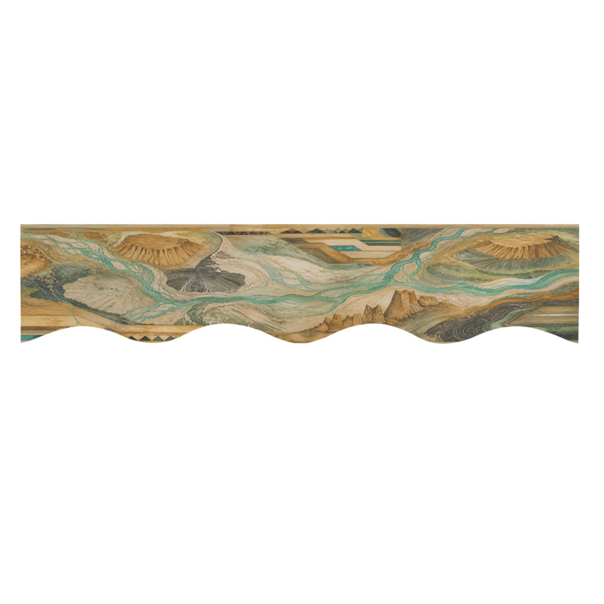 Satellite Earth Patterns 200cm x 43.1cm Fireplace Cloth (QUE)