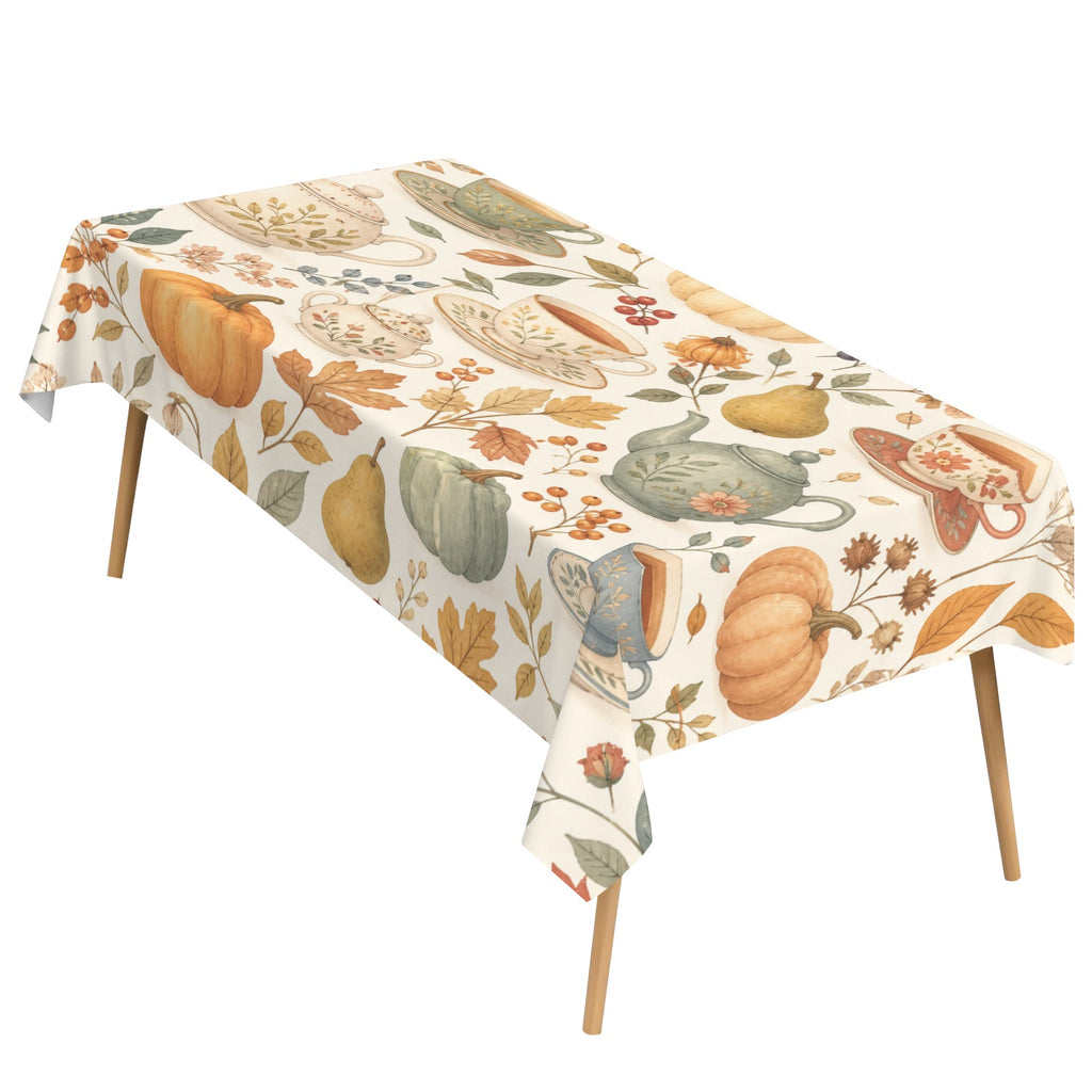 Tea Party 178cm x 140cm Rectangular Tablecloth 70x55inch (QUE)