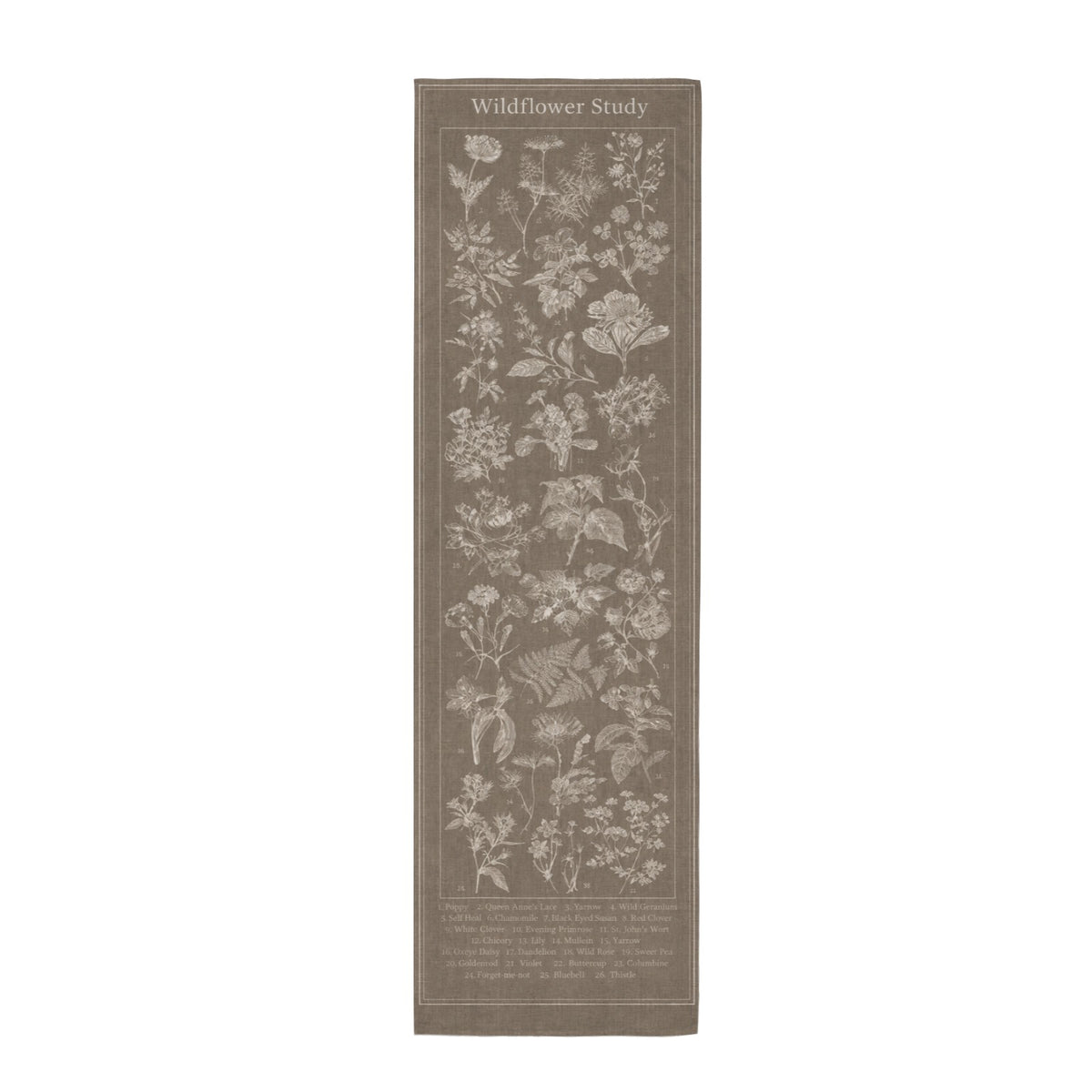 Wildflower Study 12 x 40 in Polyester Peach Skin Tapestry