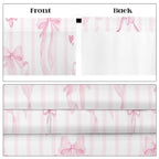 Coquette Ribbon Bows 52 x 84 in Window Curtain Set