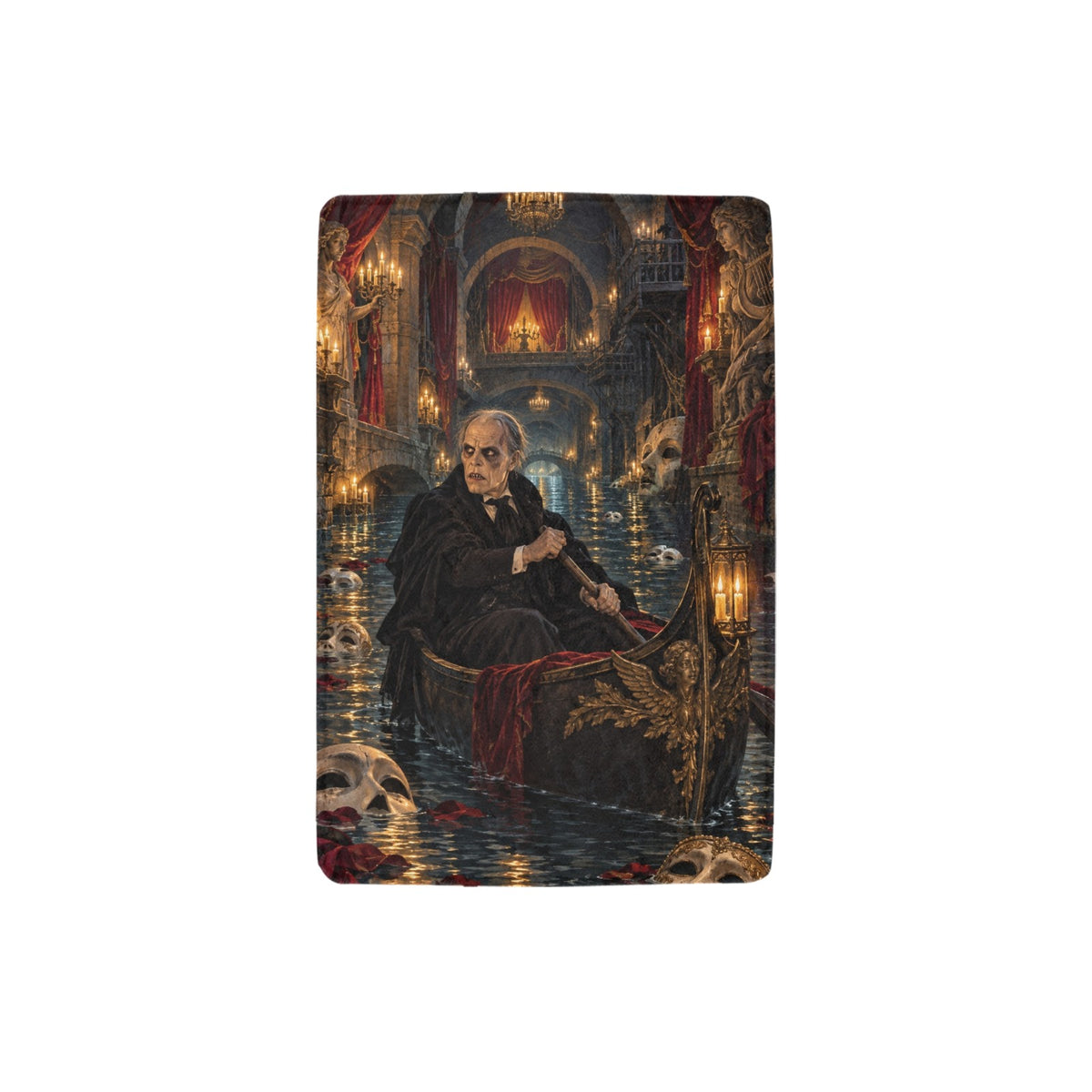 Phantom Mask Canal 32 x 48 in Micro Fleece Blanket