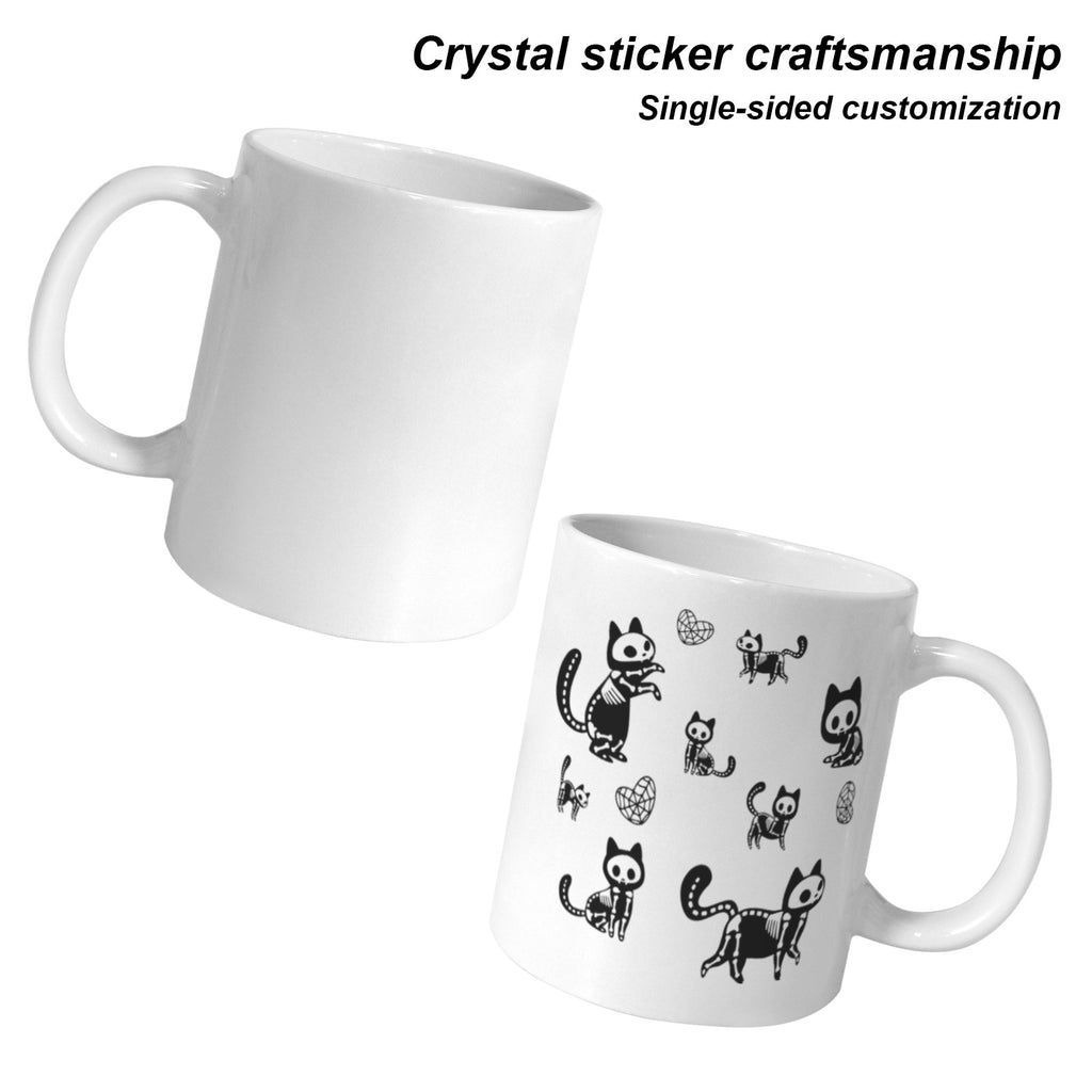 Pumpkin Patch Cat 11 oz White Ceramic Mug