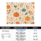 Pumpkin Party 178cm x 140cm Rectangular Tablecloth 70x55inch (QUE)