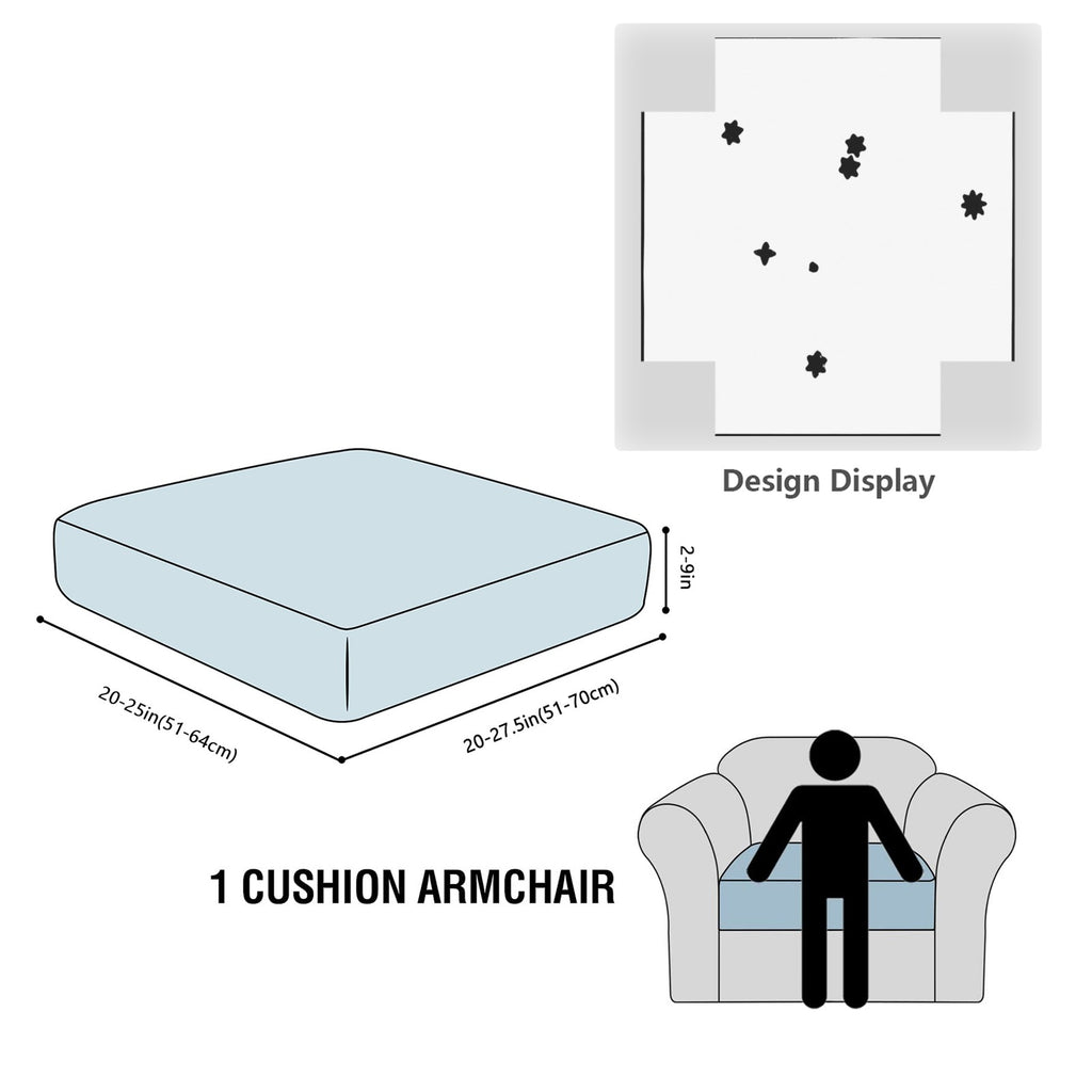 Star Field Midnight Constellation 25 x 27.5 x 8 in Sofa Cushion Cover