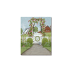 Country Garden Gate Frame Canvas Print 8"x10"