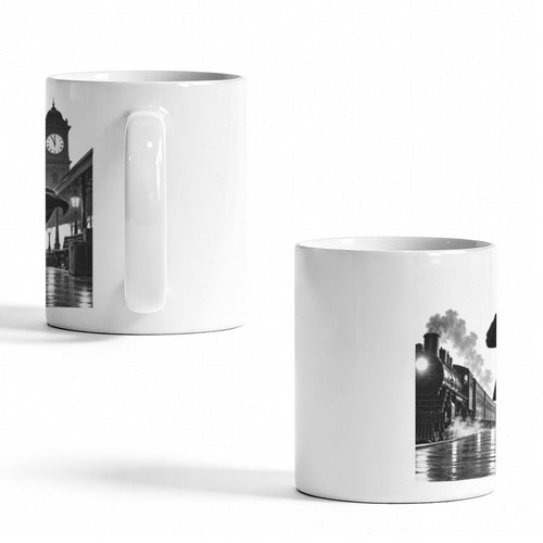1920 Zorro Moonlit Train Platform 11 oz White Ceramic Mug