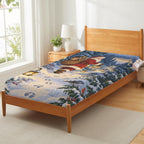 Santa Pine Lantern Trail Fitted Sheet 39x75x13inch (QUE)