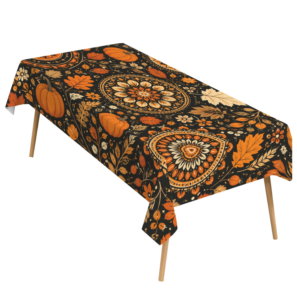 Harvest Medallions 178cm x 140cm Rectangular Tablecloth 70x55inch (QUE)