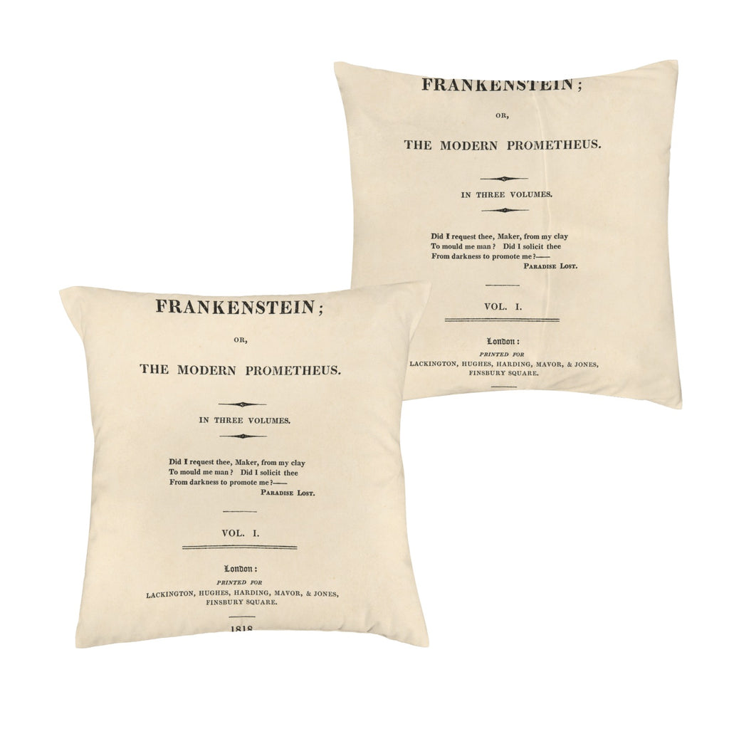 Frankenstein first-edition art 16 x 16 in Envelope Pillow Case