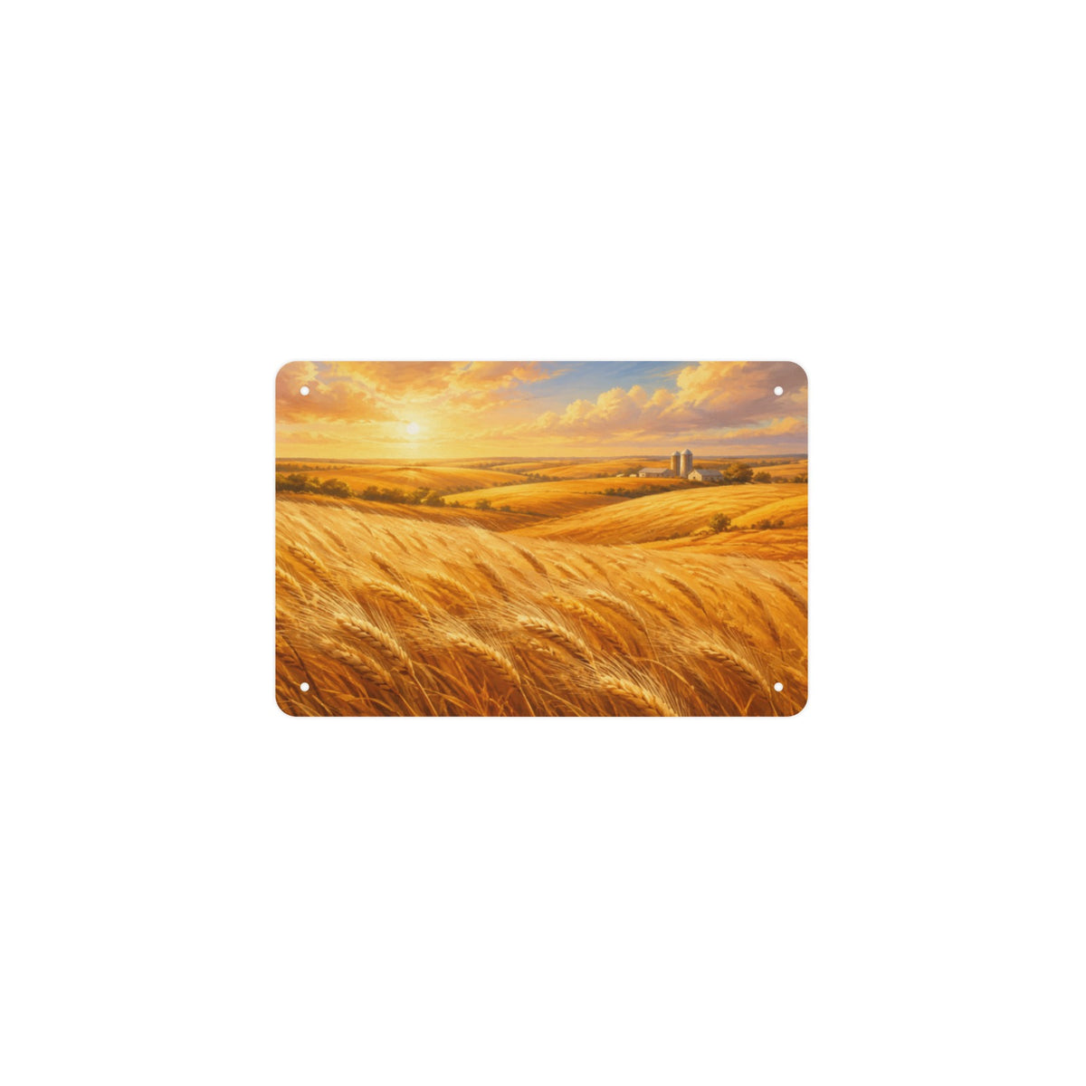 Wheat Field Wind 12 x 8 in Metal Tin Sign