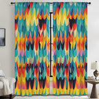 Dopamine Scallop Waves 52 x 84 in Window Curtain Set