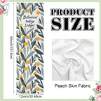Botanical Indigo Ledger 12 x 40 in Polyester Peach Skin Tapestry