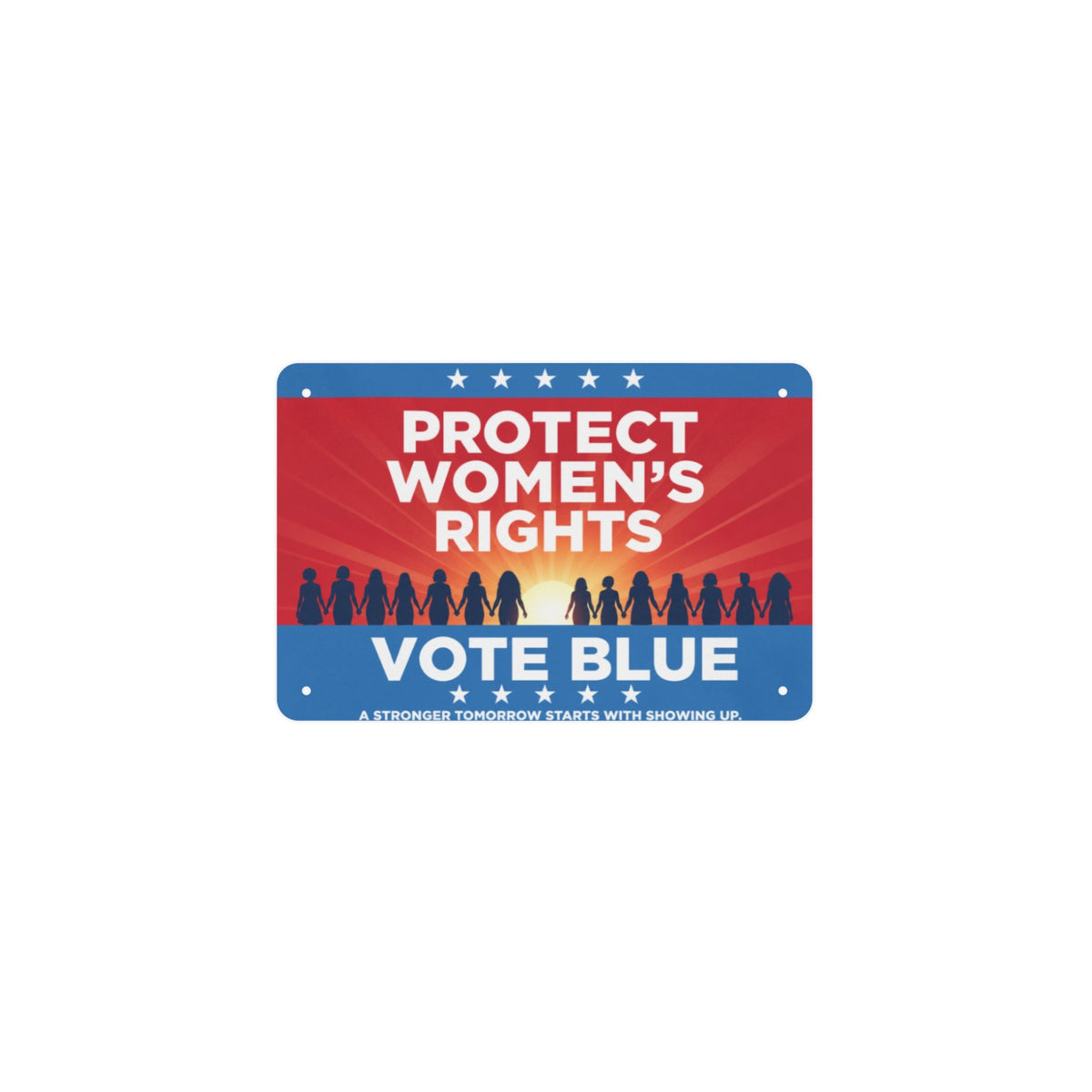 Protect Women'S Rights 12 x 8 in Metal Tin Sign