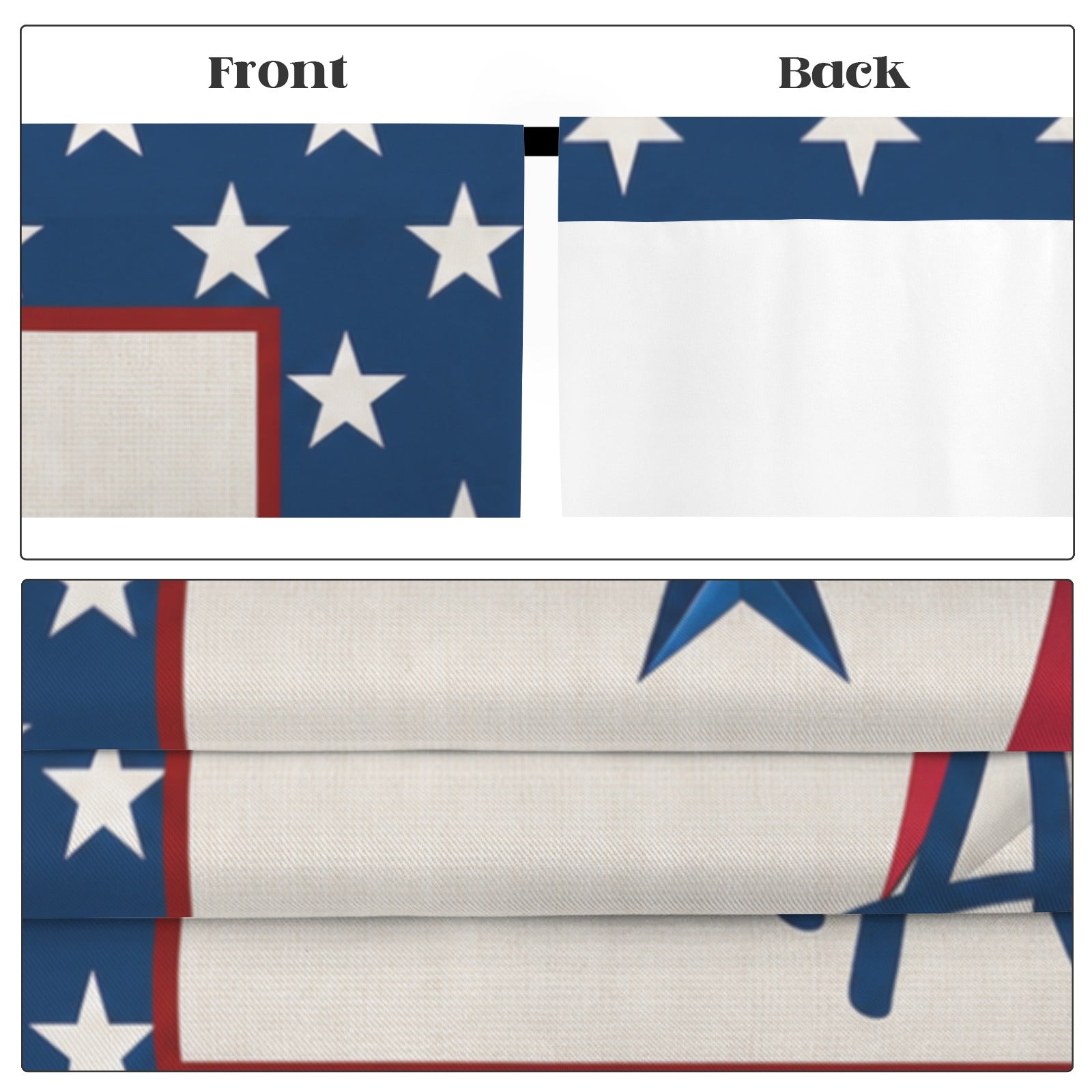 America Script Vote 52 x 84 in Window Curtain Set