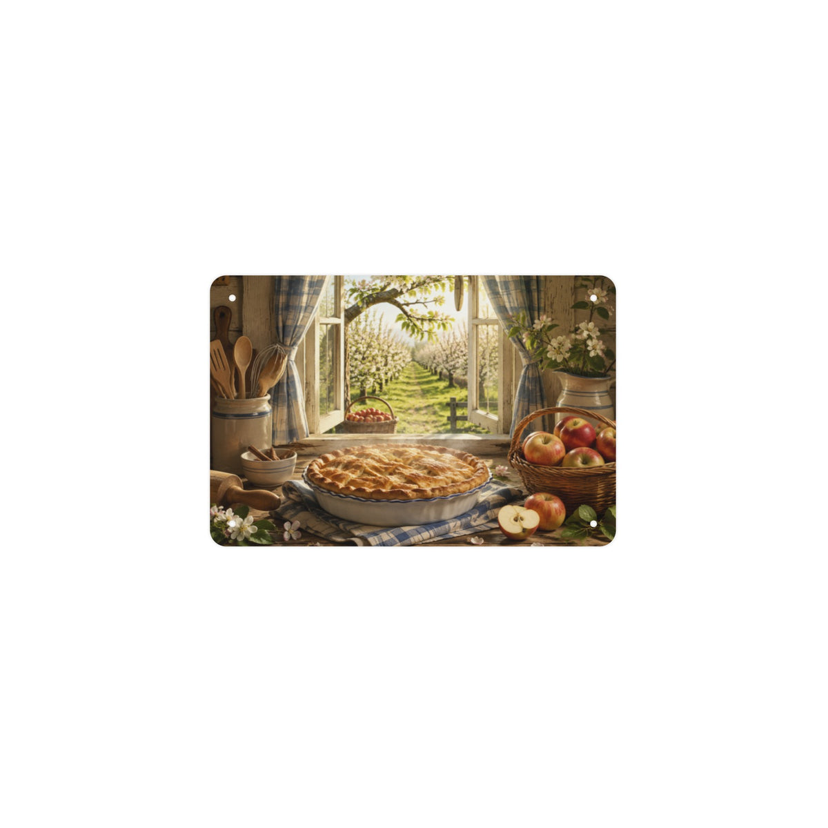 Country Kitchen Orchard 12 x 8 in Metal Tin Sign