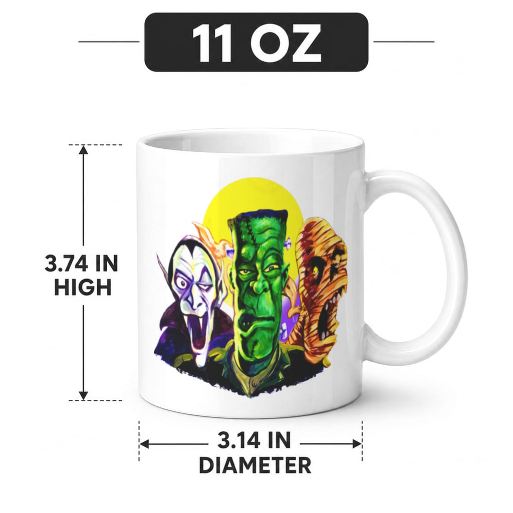 Patchwork Monster Parade 11 oz White Ceramic Mug